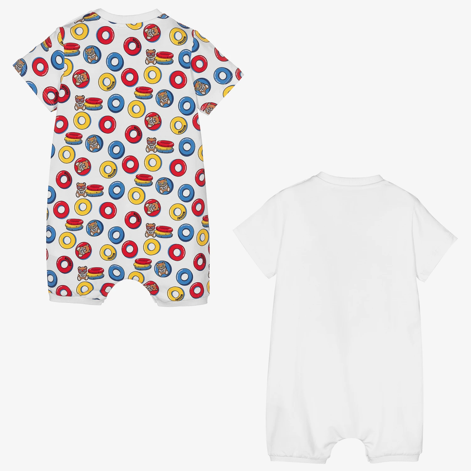 Moschino Baby White Cotton Shorties (2 Pack) 2 Moschino Baby White Cotton Shorties (2 Pack) - Image 2