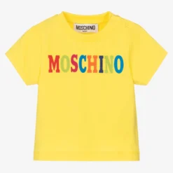 Moschino Baby Yellow Cotton Baby T-Shirt