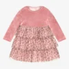 Pan Con Chocolate Baby Girls Pink Velour & Tulle Dress