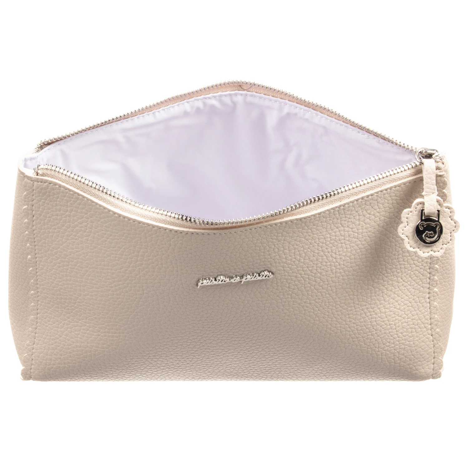 Pasito A Pasito Beige Faux Leather Wash Bag (27cm) 4 Pasito A Pasito Beige Faux Leather Wash Bag (27cm) - Image 4