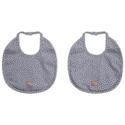 Pasito A Pasito Grey Cotton Bibs (2 Pack)