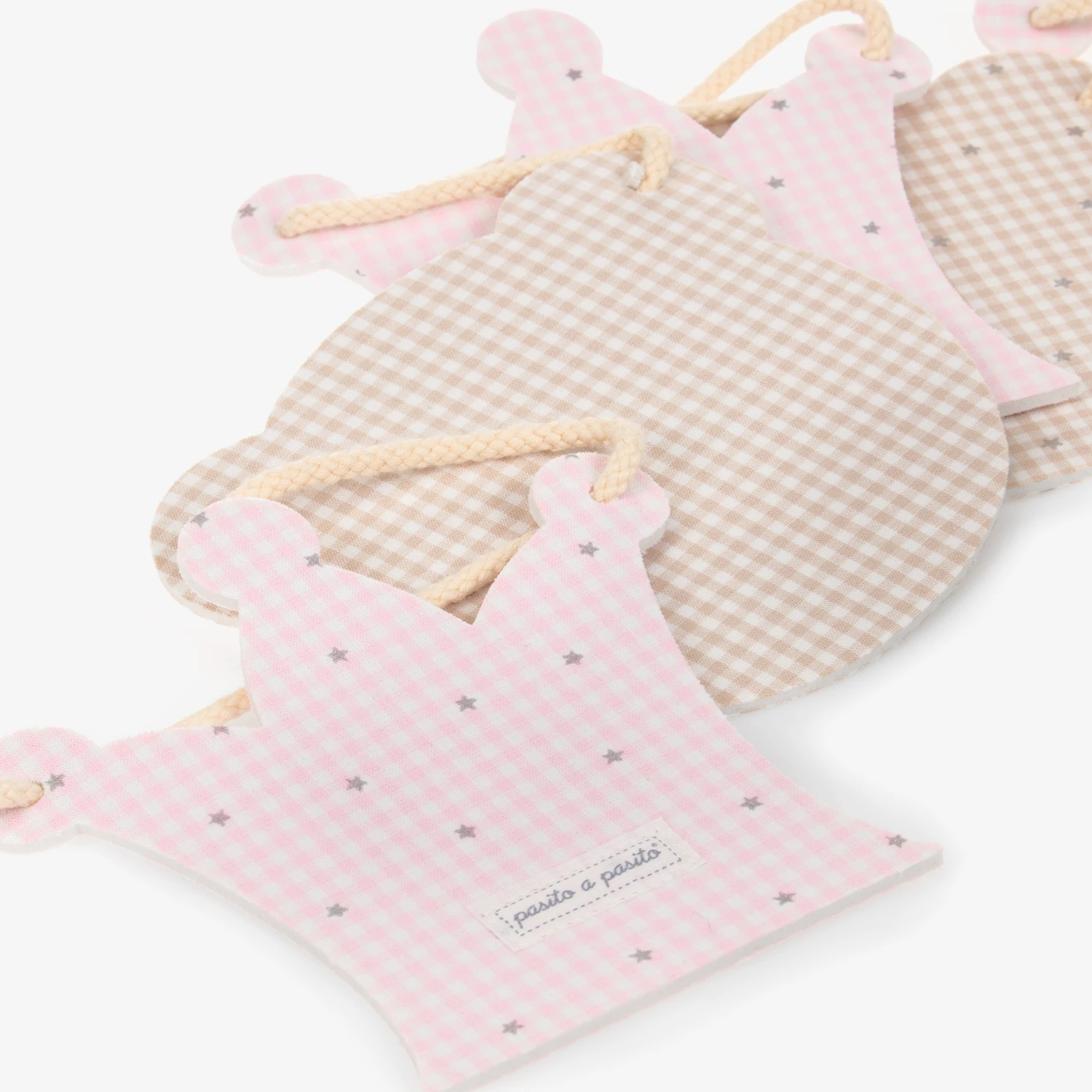 Pasito A Pasito Pink & Beige Bunting (225cm) 2 Pasito A Pasito Pink & Beige Bunting (225cm) - Image 2