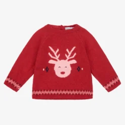 Patachou Baby Boys Red Wool Sweater