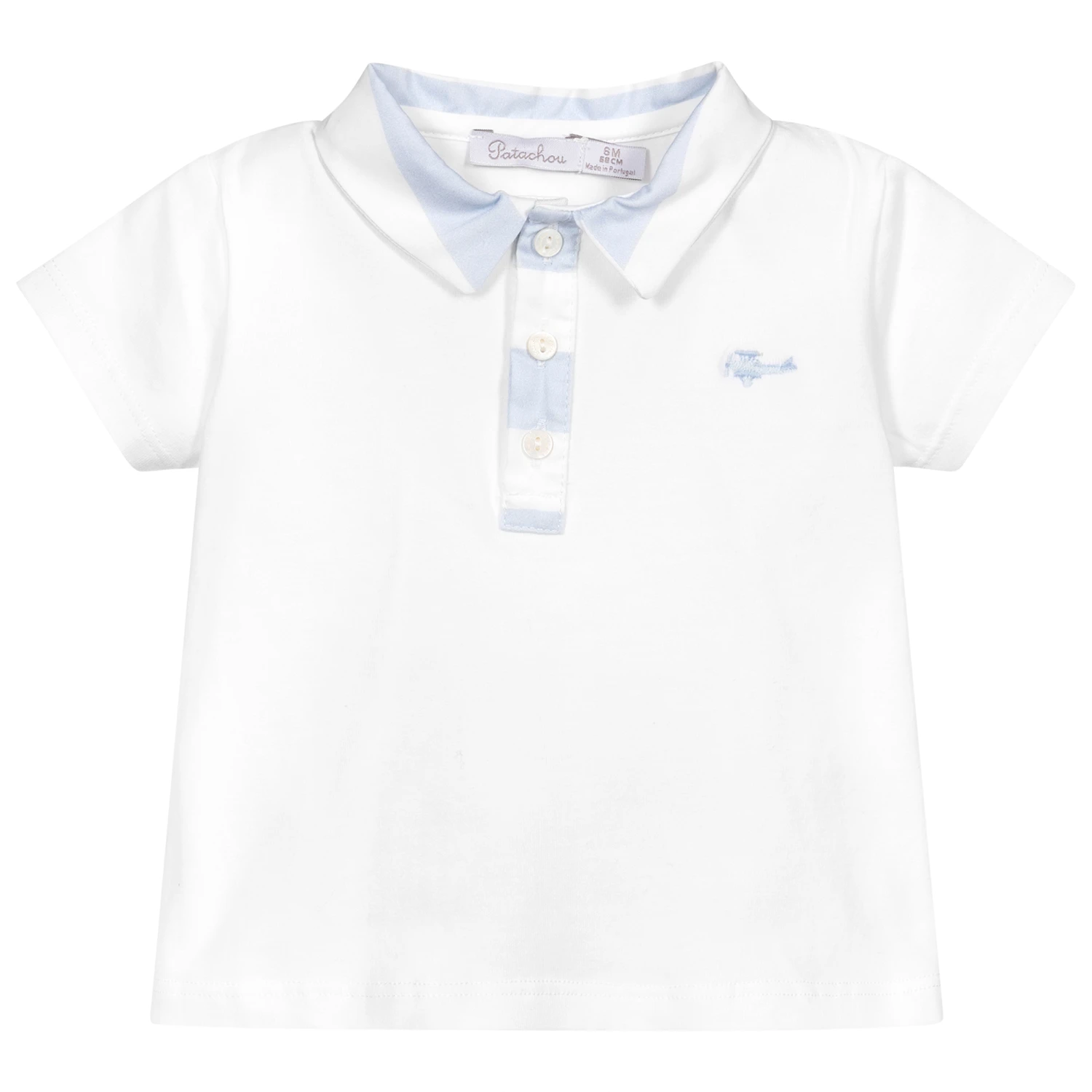 Patachou Baby Boys White Polo Shirt 1 Patachou Baby Boys White Polo Shirt