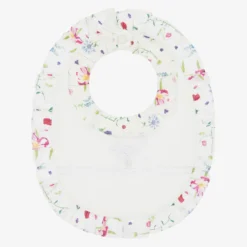 Patachou Baby Girls Ivory Floral Bib