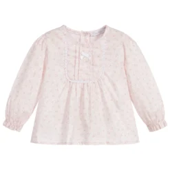 Patachou Baby Girls Pink Cotton Blouse