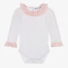 Patachou Baby Girls White Cotton Bodysuit