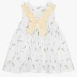 Patachou Baby Girls White Cotton Dress
