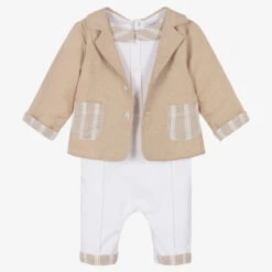 Patachou Boys Beige Cotton & Linen Romper -BloomBabe Cloth Store patachou boys beige cotton linen romper 492901 561dbbd8b8377a0ef96084a50a6d3b8bce5bafcb