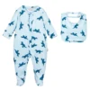 Paul Smith Junior Blue Cotton Babygrow & Bib Set