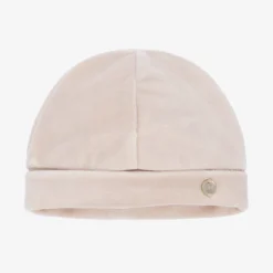 Paz Rodriguez Beige Velour Baby Hat