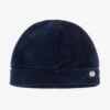 Paz Rodriguez Navy Blue Velour Baby Hat