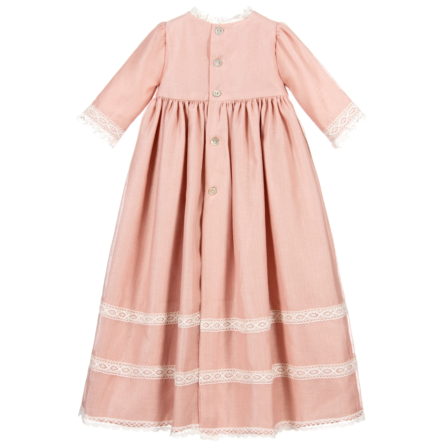 Paz Rodriguez Pink & Ivory Lace Ceremony Gown 2 Paz Rodriguez Pink & Ivory Lace Ceremony Gown - Image 2