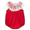Phi Clothing Red Cotton & Lace Shortie