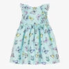 Rachel Riley Baby Girls Blue Butterfly Print Dress