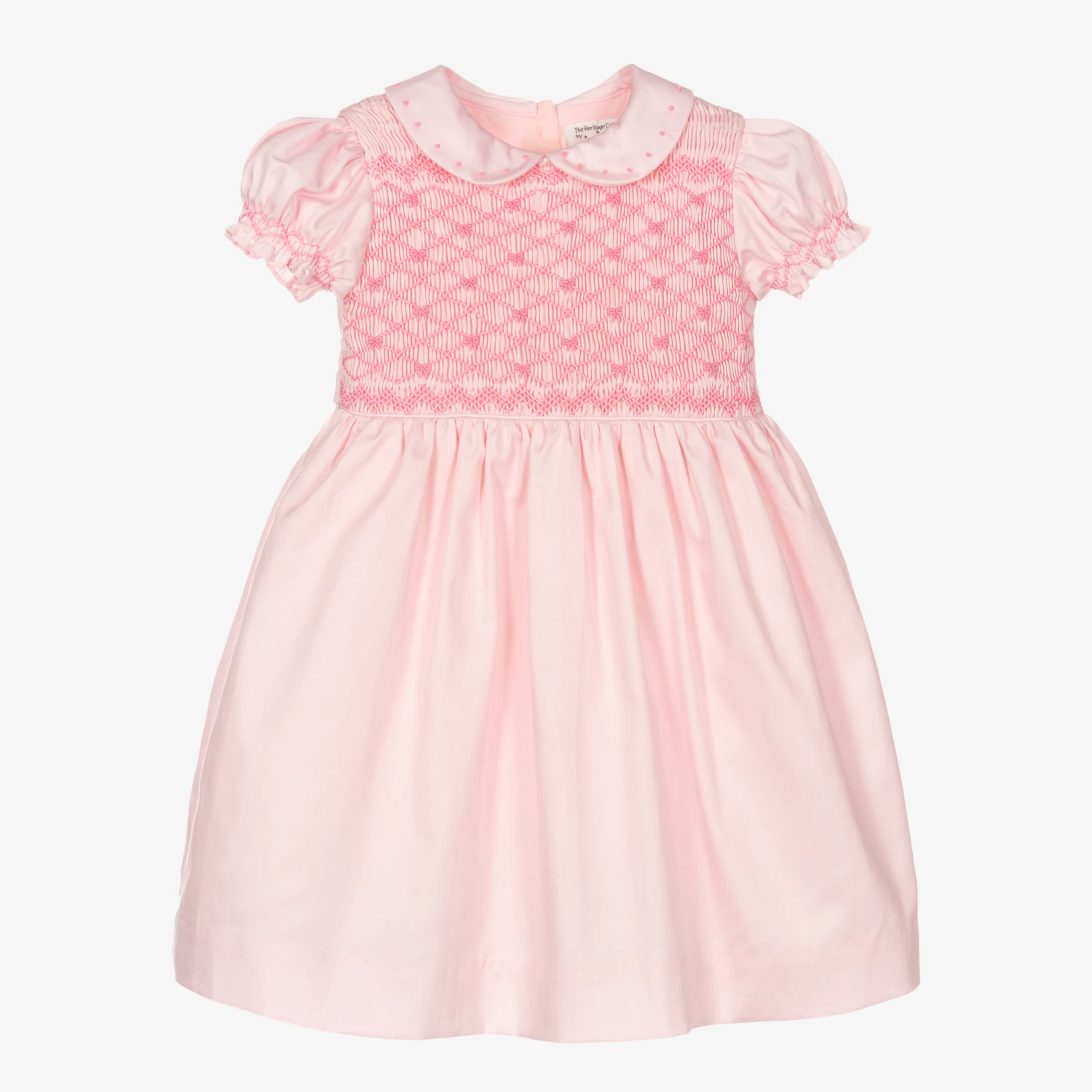 Rachel Riley Baby Girls Pink Smocked Dress 1 Rachel Riley Baby Girls Pink Smocked Dress
