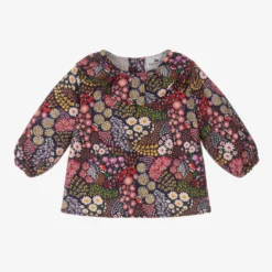 RaspberryPlum Baby Girls Blue Floral Blouse