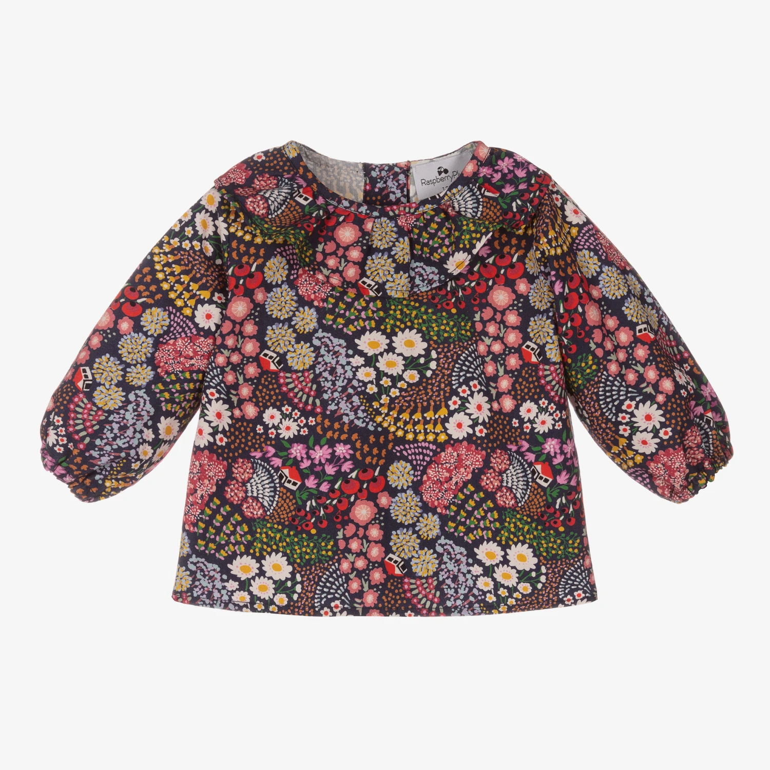 RaspberryPlum Baby Girls Blue Floral Blouse 1 RaspberryPlum Baby Girls Blue Floral Blouse