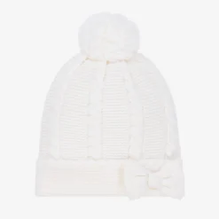 Sarah Louise Baby Girls Ivory Knitted Hat
