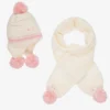 Sarah Louise Ivory & Pink Knitted Hat Set