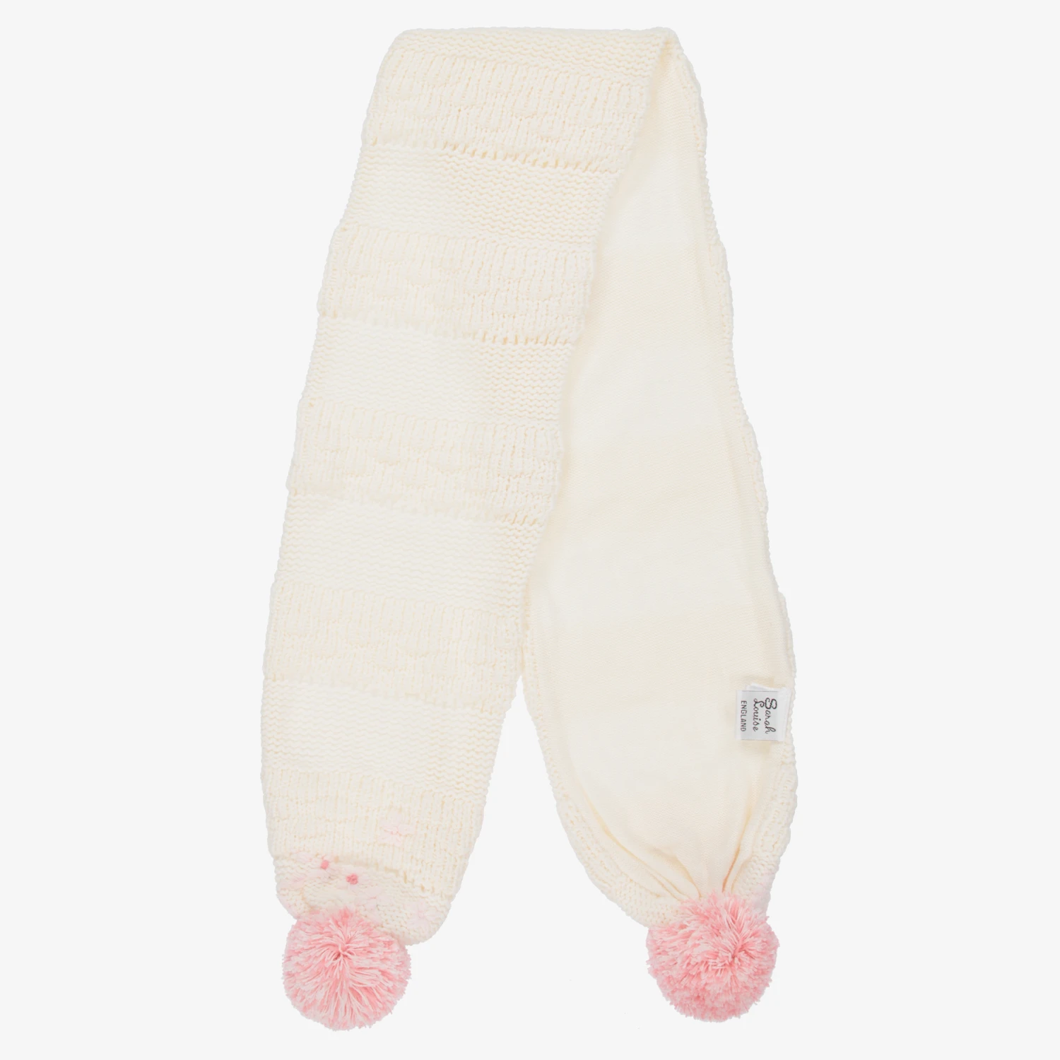 Sarah Louise Ivory & Pink Knitted Hat Set 3 Sarah Louise Ivory & Pink Knitted Hat Set - Image 3