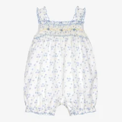 Sarah Louise White & Blue Floral Shortie