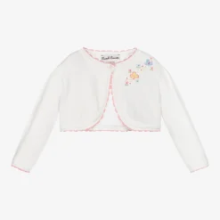 Sarah Louise White Knitted Bolero Cardigan