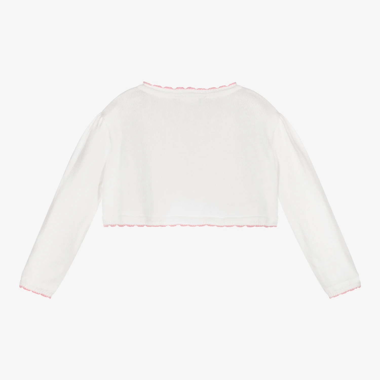 Sarah Louise White Knitted Bolero Cardigan 2 Sarah Louise White Knitted Bolero Cardigan - Image 2