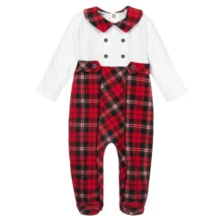 Sofija Baby Tartan Cotton Babygrow