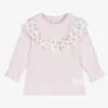 Sophie La Girafe Baby Lilac Cotton Ruffle Top