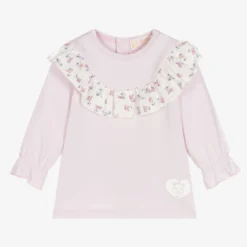 Sophie La Girafe Baby Lilac Cotton Ruffle Top