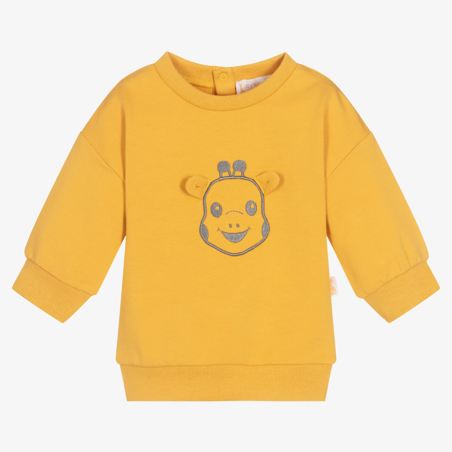 Sophie La Girafe Baby Yellow Cotton Sweatshirt 1 Sophie La Girafe Baby Yellow Cotton Sweatshirt