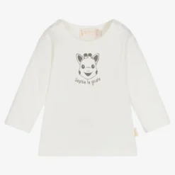 Sophie La Girafe Ivory Cotton Baby Top