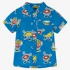Stella McCartney Kids Baby Boys Blue Printed Cotton Shirt
