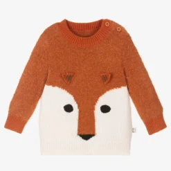 Stella McCartney Kids Baby Boys Orange Fox Sweater