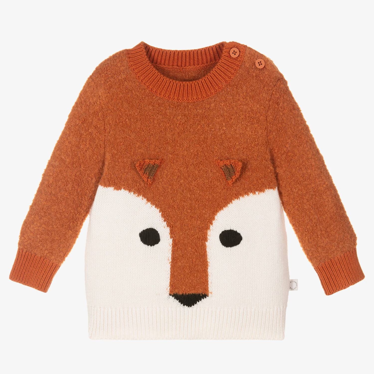 Stella McCartney Kids Baby Boys Orange Fox Sweater 1 Stella McCartney Kids Baby Boys Orange Fox Sweater