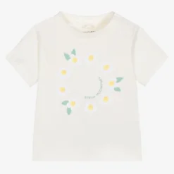 Stella McCartney Kids Baby Girls Ivory Daisy Chain T-Shirt
