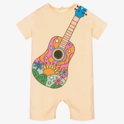 Stella McCartney Kids Baby Girls Orange Cotton Guitar Shortie