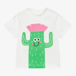 Stella McCartney Kids Girls White Cactus T-Shirt