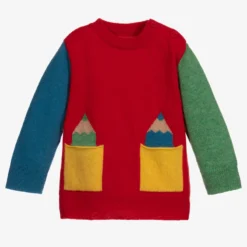 Stella McCartney Kids Red Pencil Wool Sweater