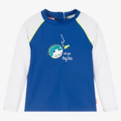 Sunuva Baby Boys Blue & White Swim Top