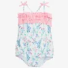 Sunuva White Floral Swimsuit (UPF50+)