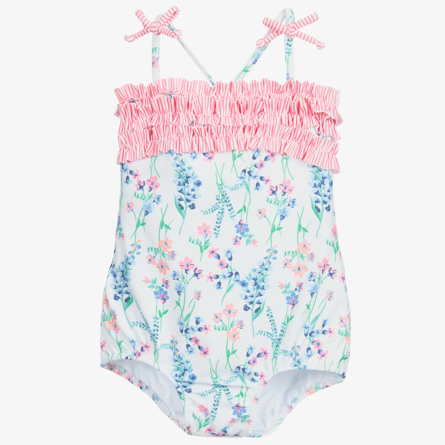 Sunuva White Floral Swimsuit (UPF50+) 1 Sunuva White Floral Swimsuit (UPF50+)