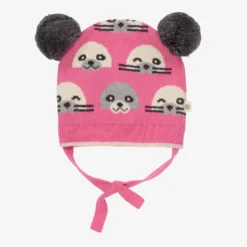 The Bonnie Mob Pink Cotton Knit Baby Hat