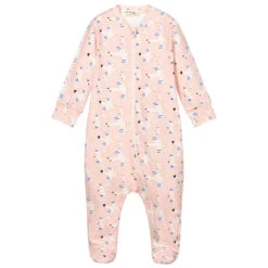 The Bonnie Mob Pink Cotton Seagull Babygrow
