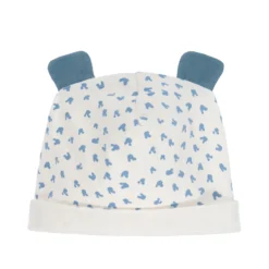 The Bonnie Mob White & Blue Baby Hat