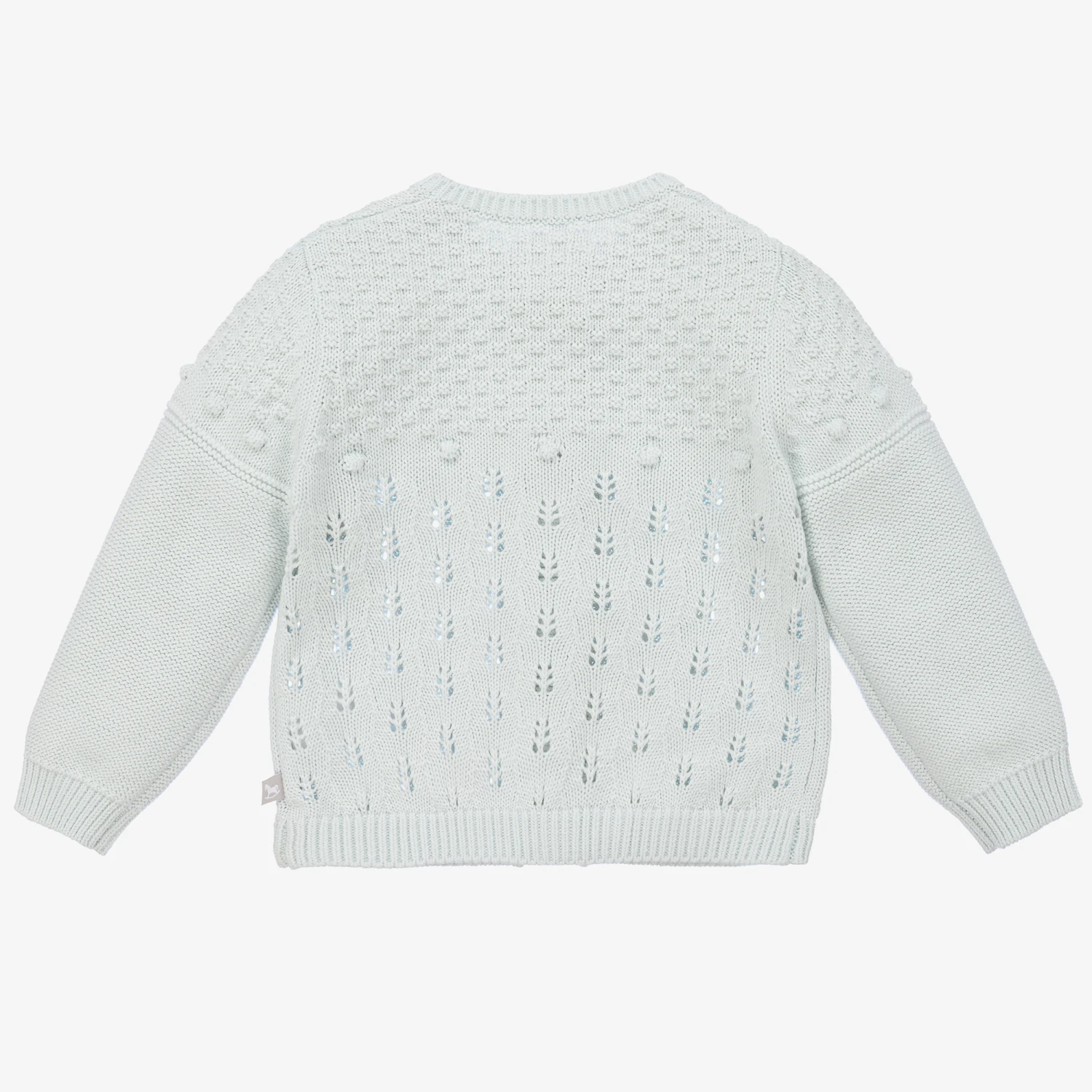 The Little Tailor Blue Knitted Baby Cardigan 3 The Little Tailor Blue Knitted Baby Cardigan - Image 3