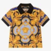 Versace Baby Boys Blue Barocco 660 Polo Shirt