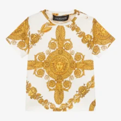 Versace Baby Boys White & Gold Barocco T-Shirt