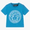 Versace Blue Medusa Logo Baby T-Shirt